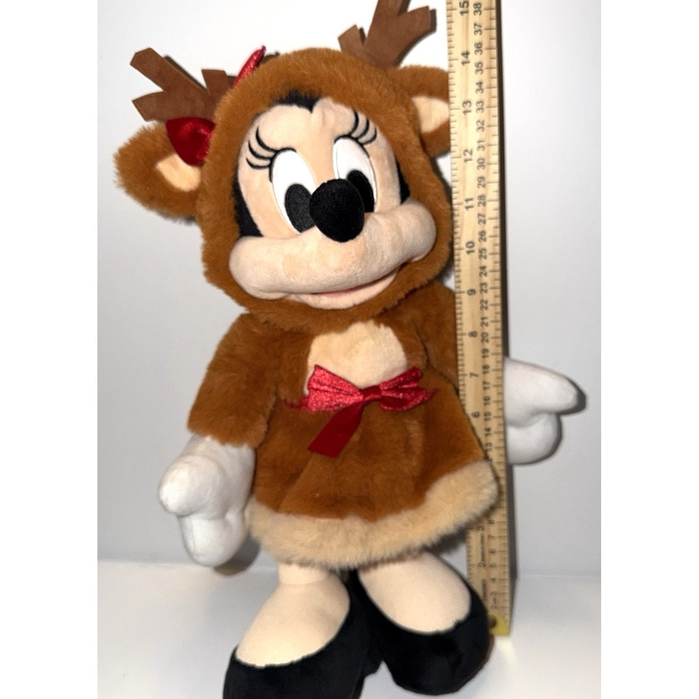 Disney 2025 Christmas Minnie‎ Mouse Reindeer 15 Inch Plush Holiday - Picture 9 of 12